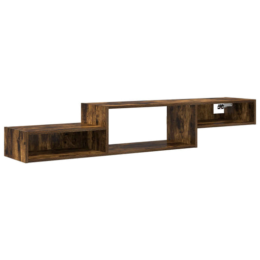 vidaXL Wall-mounted TV Cabinet Wall-Mounted Smoked Oak