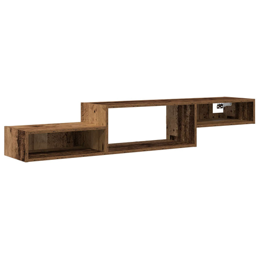 vidaXL Wall-mounted TV Cabinet Wall-Mounted Old Wood 150 x 28 x 26 cm