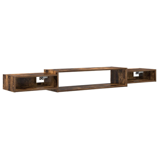 vidaXL Wall-mounted TV Cabinet Wall-Mounted Smoked Oak