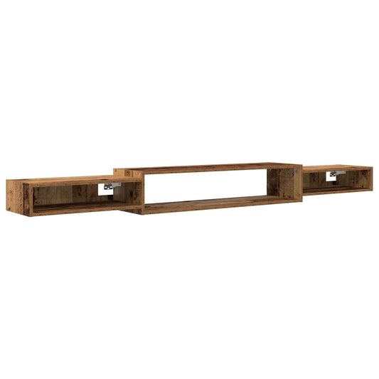 vidaXL Wall-mounted TV Cabinet Wall-Mounted Old Wood 220 x 28 x 21 cm