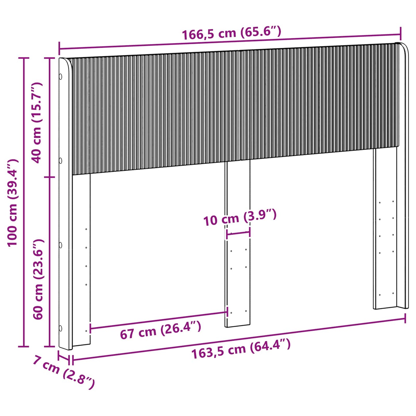 vidaXL Headboard Sonoma Oak PB