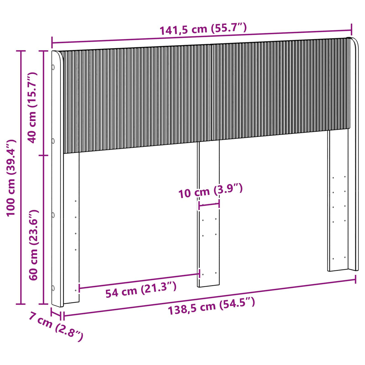 vidaXL Headboard Sonoma Oak PB