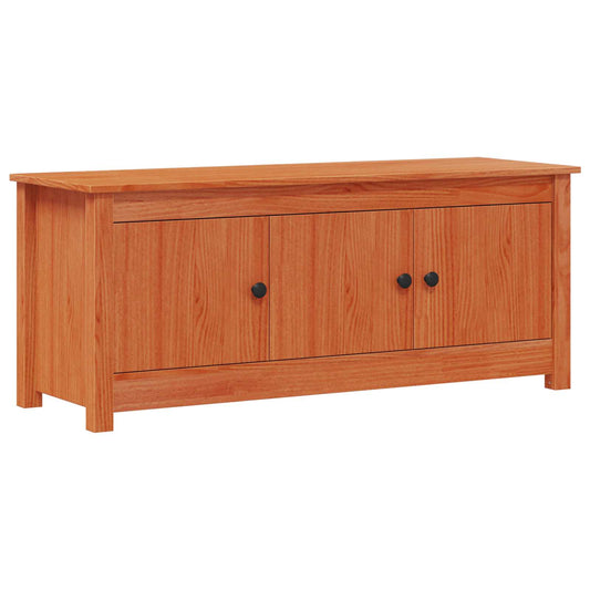 vidaXL Shoe Cabinet Wax Brown 110 x 38 x 45.5 cm Solid Pine Wood