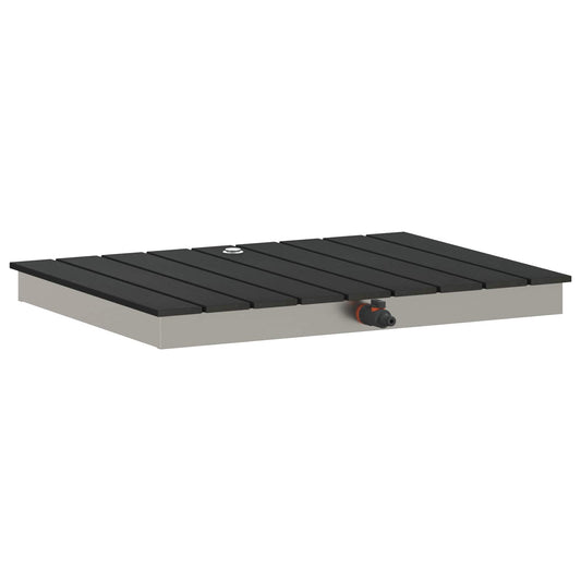 vidaXL Garden Floor Shower WPC and Stainless Steel 201 Anthracite