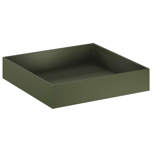 vidaXL Garden Planter Olive Green 100 x 100 x 20 cm Cold-rolled Steel