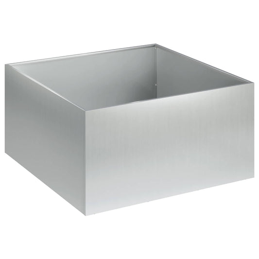 vidaXL Garden Planter Silver 60 x 60 x 30 cm Galvanised Steel
