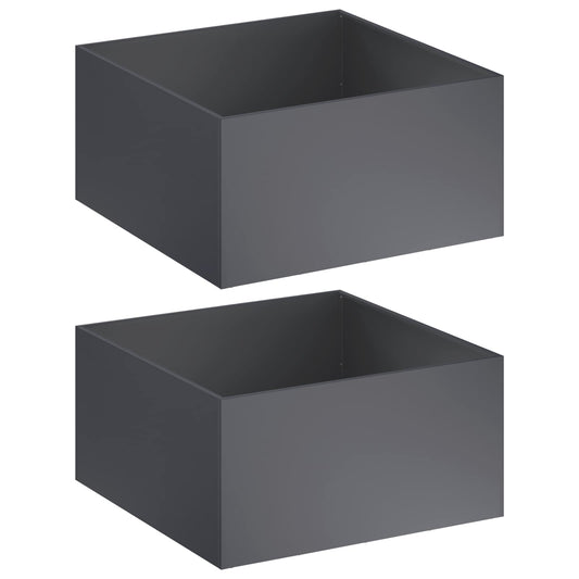 vidaXL Garden Planter 2 pcs Anthracite 100 x 100 x 40 cm