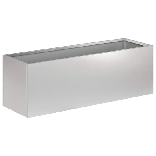 vidaXL Garden Planter Silver 60 x 20 x 20 cm Galvanised Steel