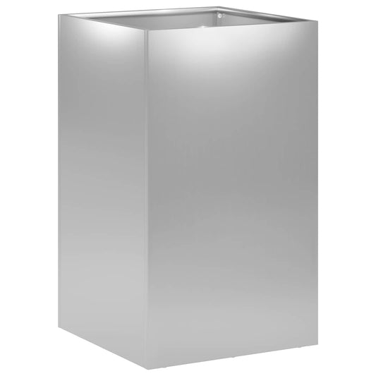 vidaXL Garden Planter Silver 40 x 40 x 50 cm Galvanised Steel