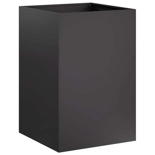 vidaXL Garden Planter Black 40 x 40 x 75 cm Cold-rolled Steel