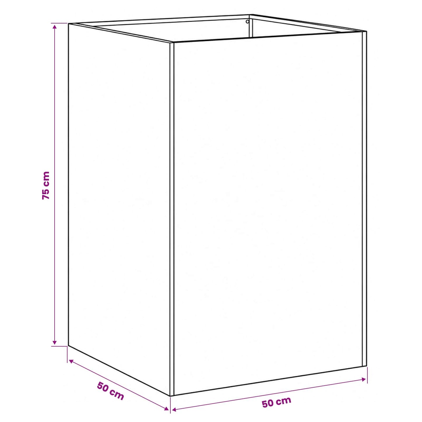 vidaXL Garden Planter 2 pcs Anthracite 50 x 50 x 75 cm
