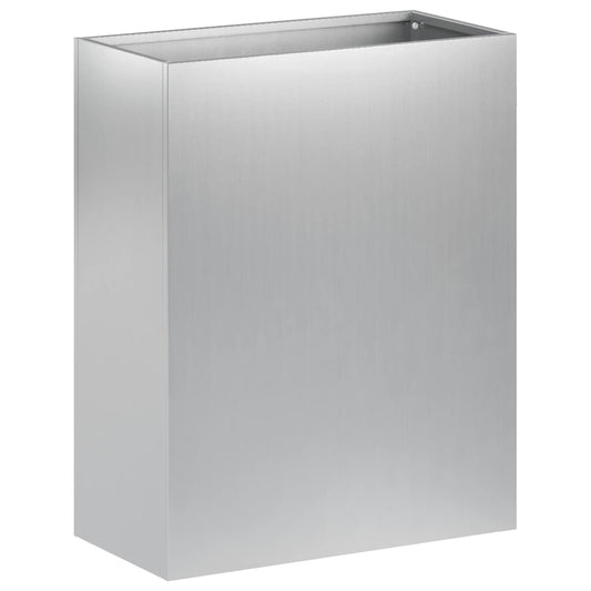 vidaXL Garden Planter Silver 40 x 20 x 50 cm Galvanised Steel