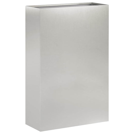 vidaXL Garden Planter Silver 50 x 20 x 75 cm Stainless Steel