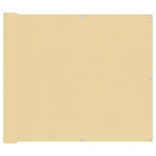 vidaXL Balcony Screen Sand 100 x 200 cm Oxford Fabric