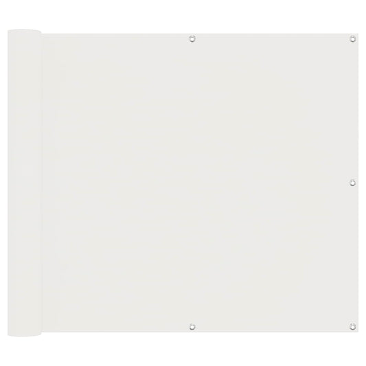 vidaXL Balcony Screen White 100 x 400 cm Oxford Fabric