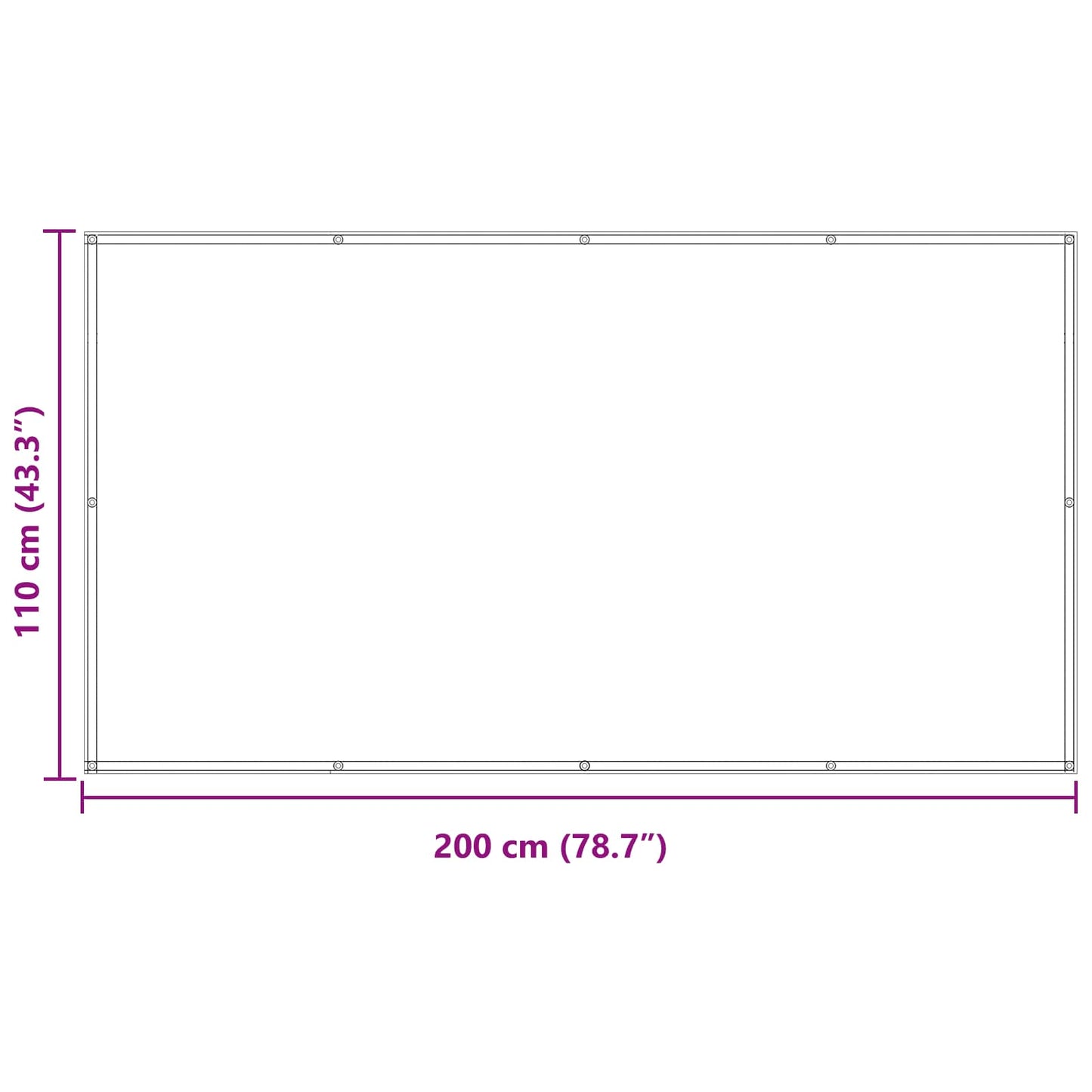 vidaXL Balcony Screen 110 x 200 cm Oxford Fabric Rectangular