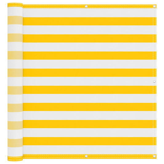 vidaXL Balcony Screen Yellow and White 120 x 200 cm