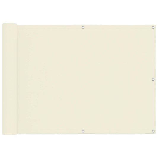 vidaXL Balcony Screen Cream 75 x 200 cm Oxford Fabric
