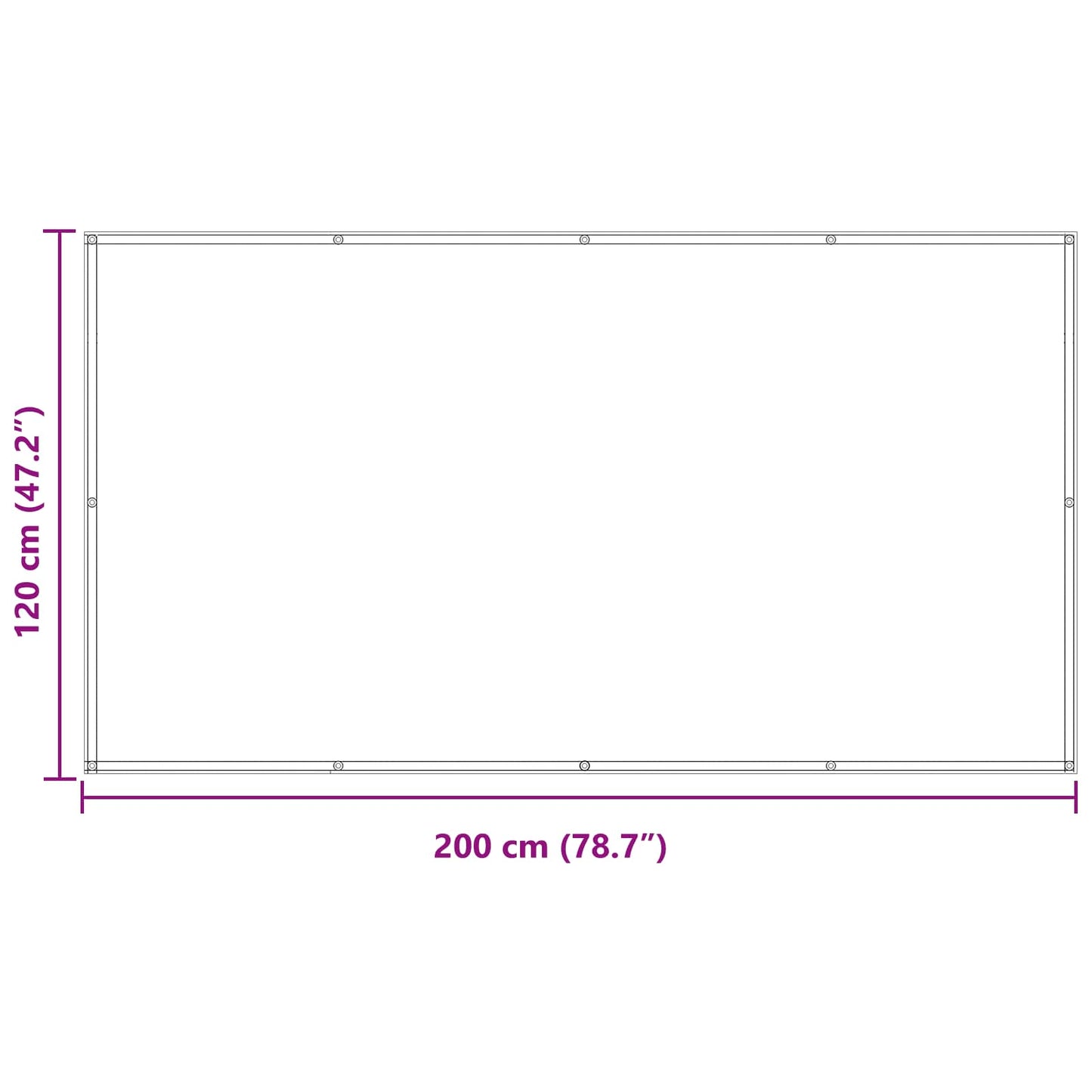 vidaXL Balcony Screen 120 x 200 cm PU coated oxford alu