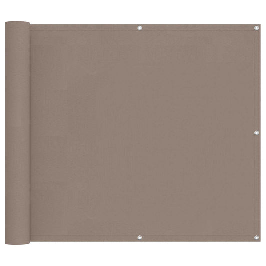 vidaXL Balcony Screen Taupe 100 x 500 cm Oxford Fabric