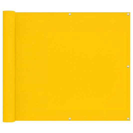 vidaXL Balcony Screen Yellow 90 x 200 cm PU coated oxford alu