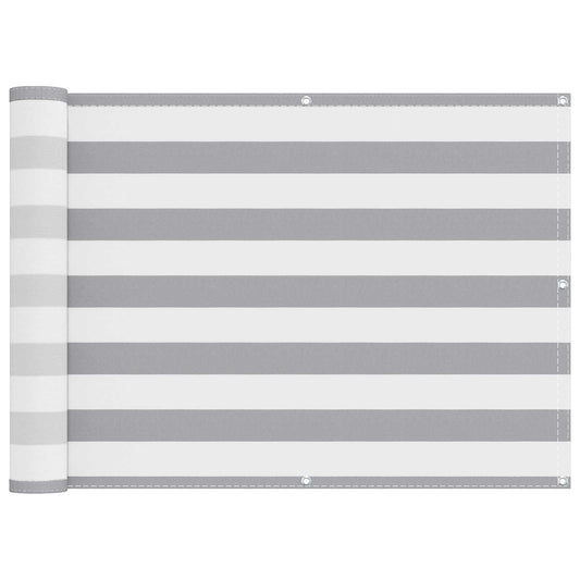 vidaXL Balcony Screen Light Grey and White 75 x 200 cm