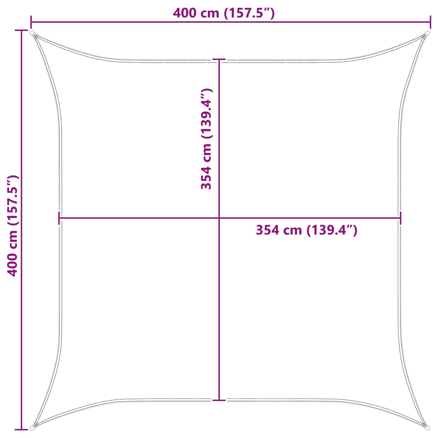 vidaXL Sun Shade Sail Orange and Brown 4 x 4 m 100% Polyester Oxford