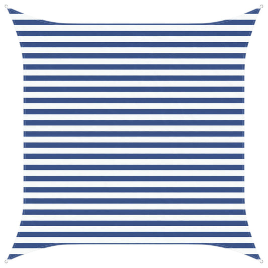 vidaXL Sun Shade Sail Blue and White 3 x 3 m 100% Polyester Oxford