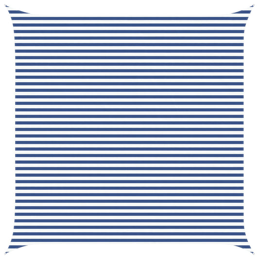 vidaXL Sun Shade Sail Blue and White 5 x 5 m 100% Polyester Oxford