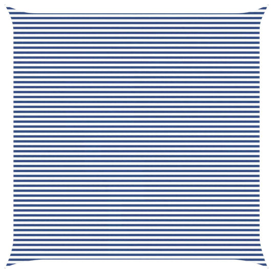 vidaXL Sun Shade Sail Blue and White 7 x 7 m 100% Polyester Oxford