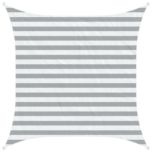 vidaXL Sun Shade Sail Light Grey and White 2 x 2 m