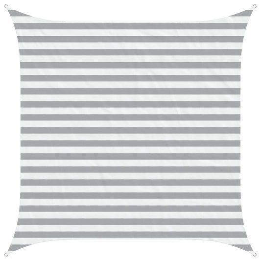 vidaXL Sun Shade Sail Light Grey and White 2.5 x 2.5 m