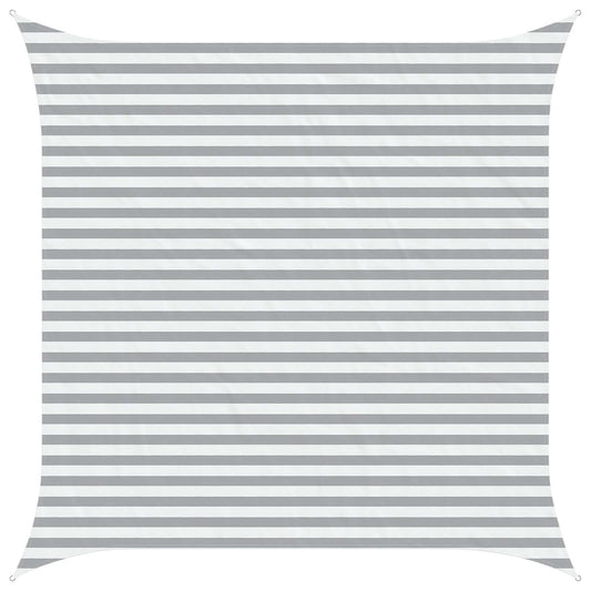 vidaXL Sun Shade Sail Light Grey and White 3.6 x 3.6 m