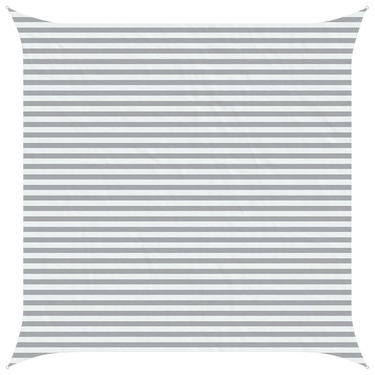 vidaXL Sun Shade Sail Light Grey and White 4.5 x 4.5 m