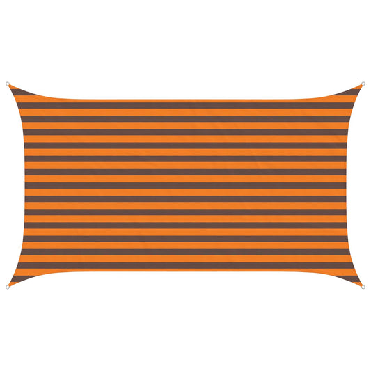 vidaXL Sun Shade Sail Orange and Brown 3.5 x 2 m 100% Polyester Oxford