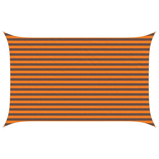 vidaXL Sun Shade Sail Orange and Brown 4 x 2.5 m 100% Polyester Oxford