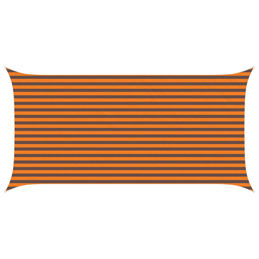 vidaXL Sun Shade Sail Orange and Brown 5 x 2,5 m 100% Polyester Oxford