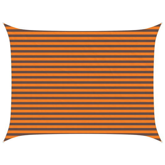 vidaXL Sun Shade Sail Orange and Brown 4 x 3 m 100% Polyester Oxford