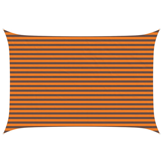 vidaXL Sun Shade Sail Orange and Brown 4.5 x 3 m 100% Polyester Oxford