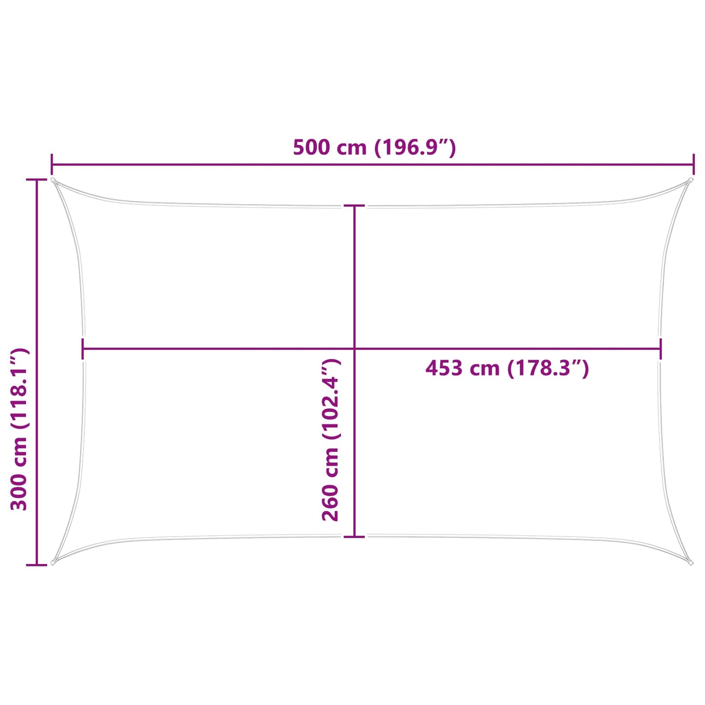 vidaXL Sun Shade Sail Yellow and White 5 x 3 m 100% Polyester Oxford
