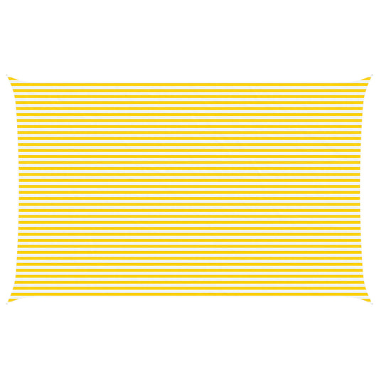 vidaXL Sun Shade Sail Yellow and White 8 x 5 m 100% Polyester Oxford