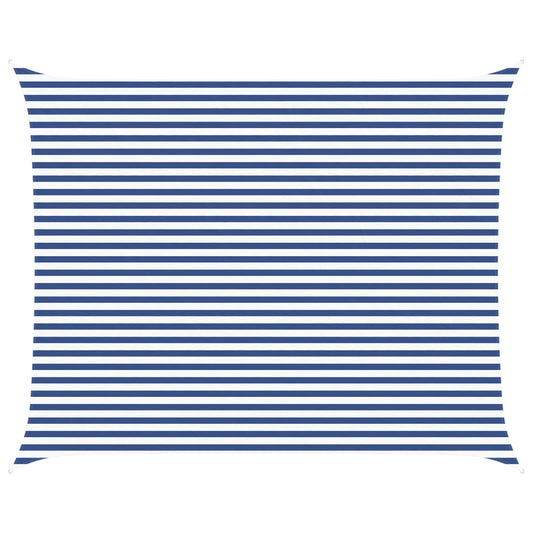 vidaXL Sun Shade Sail Blue and White 5 x 4 m 100% Polyester Oxford