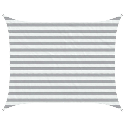 vidaXL Sun Shade Sail Light Grey and White 2 x 2.5 m