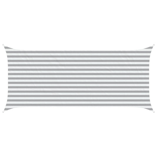 vidaXL Sun Shade Sail Light Grey and White 4,5 x 2 m