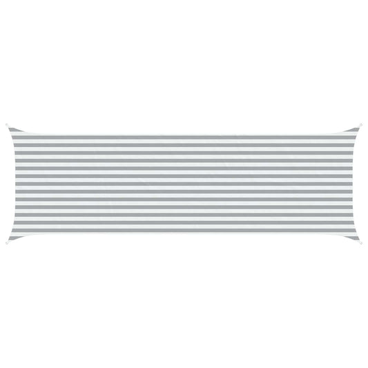 vidaXL Sun Shade Sail Light Grey and White 6 x 2 m