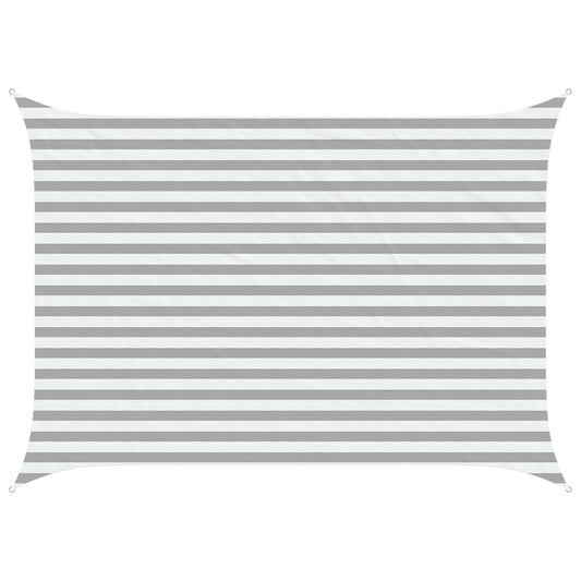 vidaXL Sun Shade Sail Light Grey and White 3,5 x 2,5 m