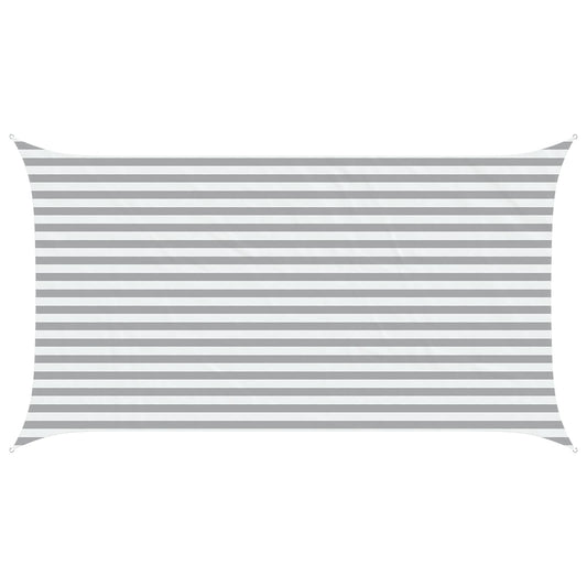 vidaXL Sun Shade Sail Light Grey and White 4,5 x 2,5 m