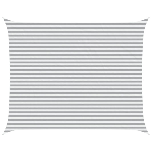 vidaXL Sun Shade Sail Light Grey and White 5 x 4 m