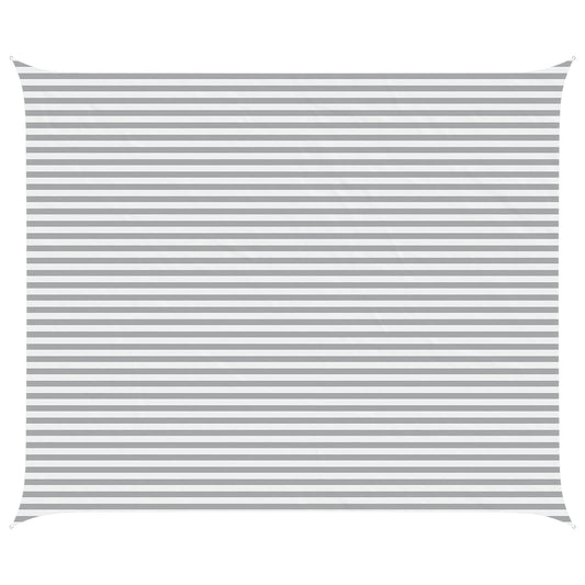 vidaXL Sun Shade Sail Light Grey and White 6 x 5 m