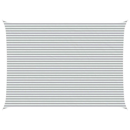 vidaXL Sun Shade Sail Light Grey and White 7 x 5 m